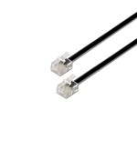 Aisens cable de telefono 6p4c - m-m - 2m - negro