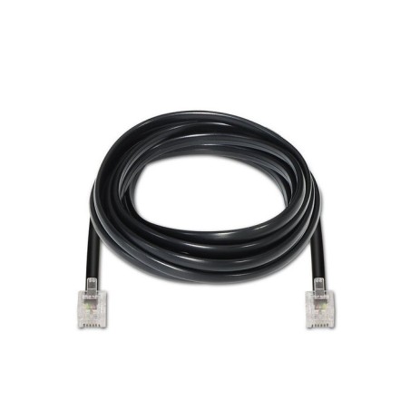 Aisens cable de telefono 6p4c - m-m - 2m - negro