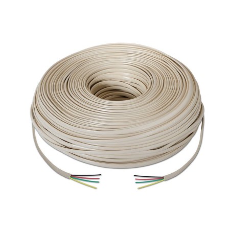 Aisens cable de telefono 4c - 100m - beige