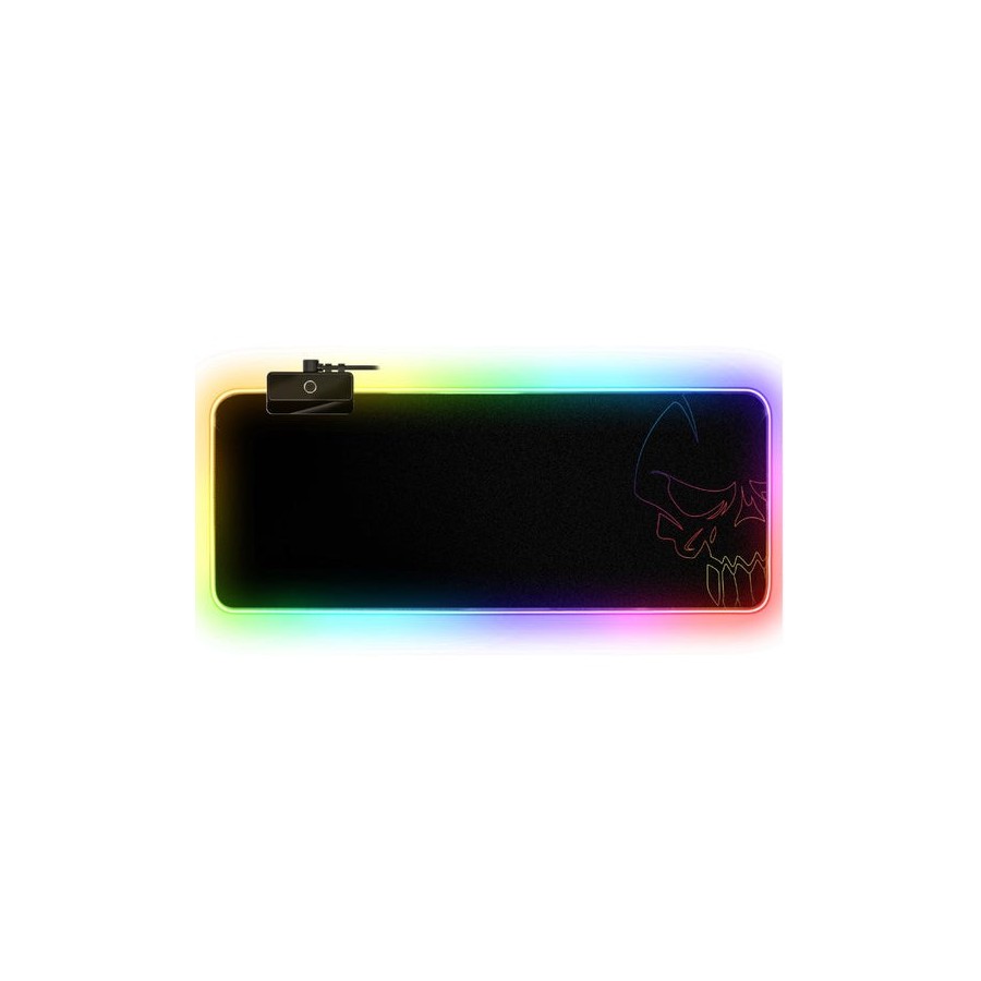 Alfombrilla spirit of gamer skull rgb gaming con iluminación led 800 x 300 x 3mm