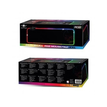 Alfombrilla spirit of gamer skull rgb gaming con iluminación led 800 x 300 x 3mm