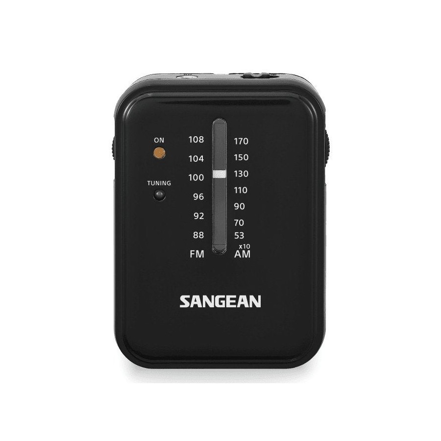 Sangean sr-32 negro radio de bolsillo fm/am altavoz integrado jack y correa