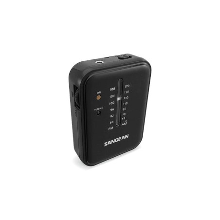 Sangean sr-32 negro radio de bolsillo fm/am altavoz integrado jack y correa