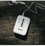 Sangean sr-32 blanco radio de bolsillo fm/am altavoz integrado jack y correa