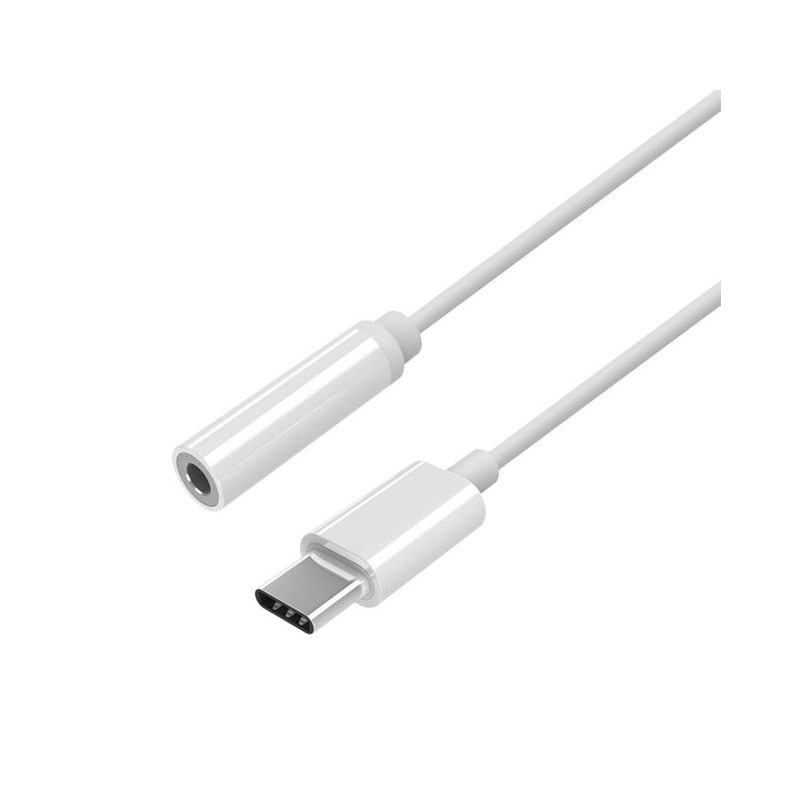 Aisens conversor usb-c a audio estilo apple - usb-c/m-jack 3.5/h - 15cm - blanco