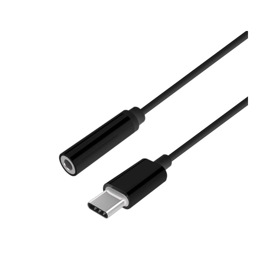 Aisens conversor usb-c a audio estilo apple - usb-c/m-jack 3.5/h - 15cm - negro
