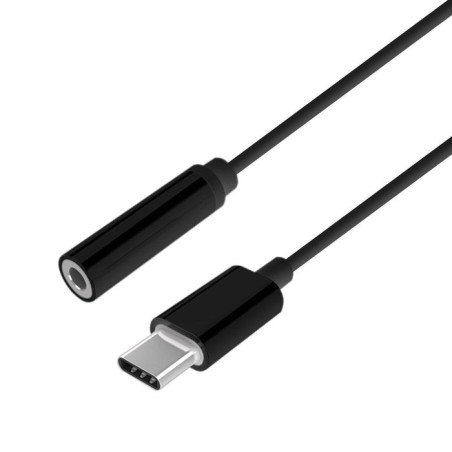 Aisens conversor usb-c a audio estilo apple - usb-c/m-jack 3.5/h - 15cm - negro