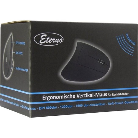 Inter-tech km-206r ratón rf inalámbrico óptico 1600 dpi ambidextro