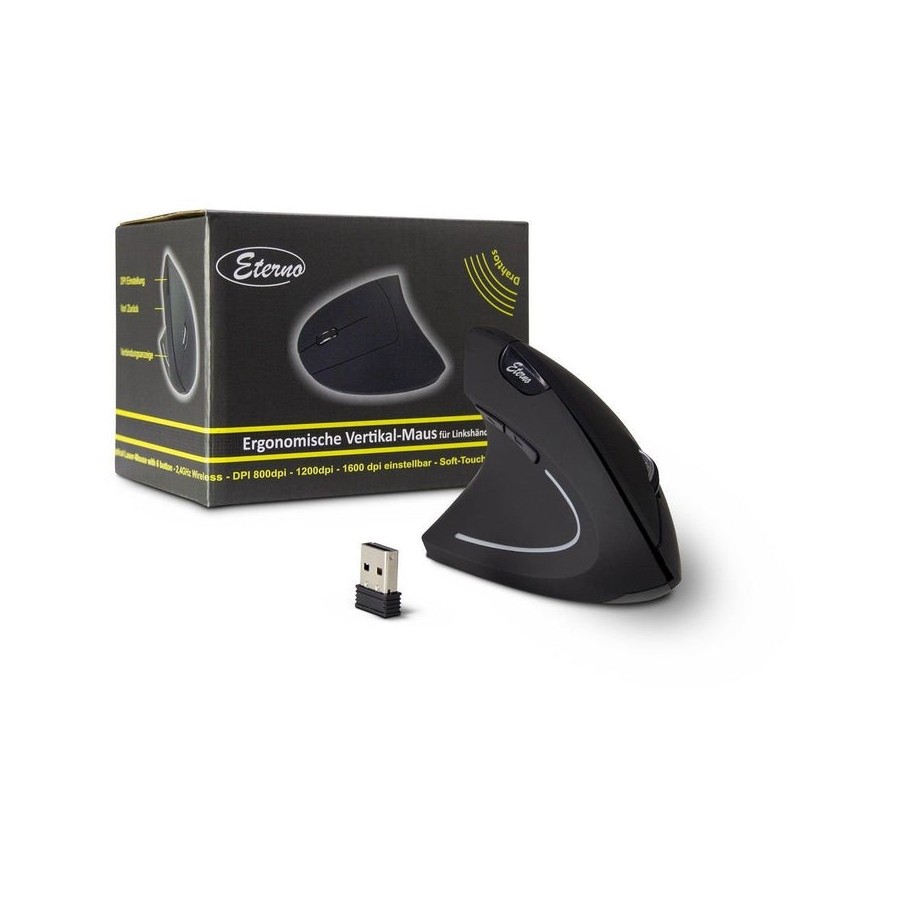 Inter-tech km-206l ratón rf inalámbrico óptico 1600 dpi ambidextro
