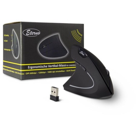 Inter-tech km-206l ratón rf inalámbrico óptico 1600 dpi ambidextro