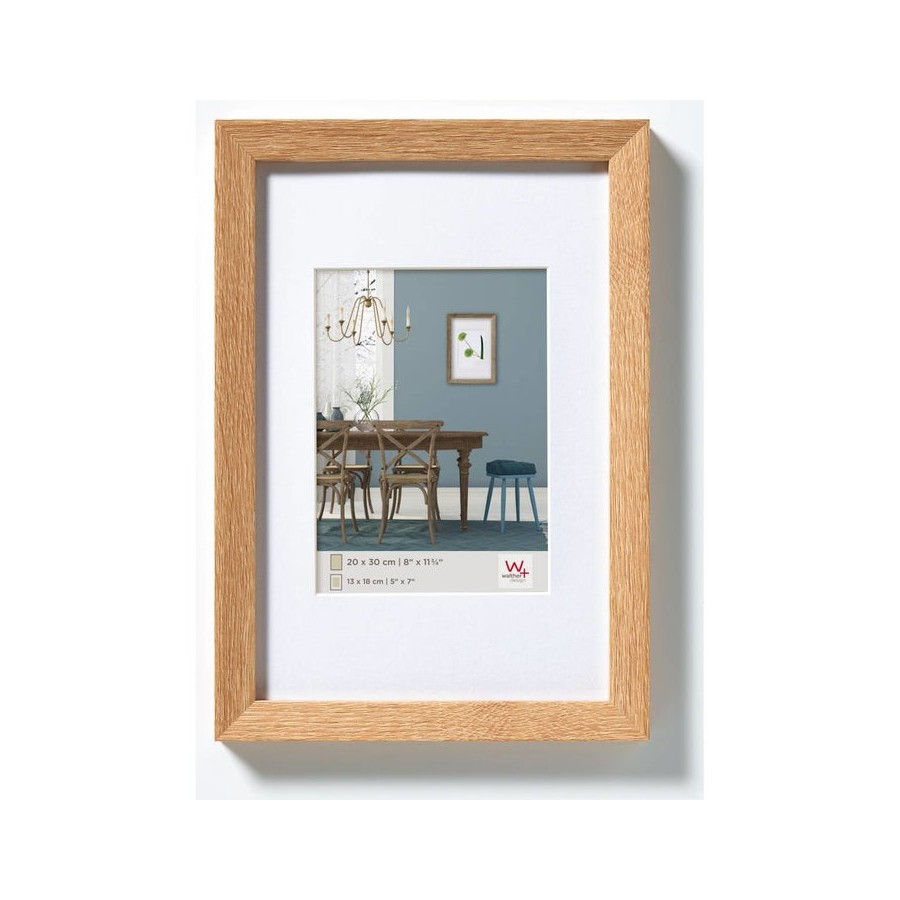 Walther fiorito roble claro 30x40 madera incl. passepartout ef040e