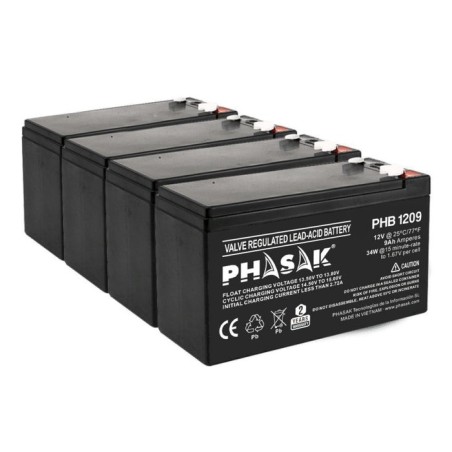 Batería phasak phb 1209 compatible con sai ups phasak según especificaciones