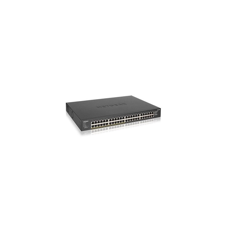 Netgear gs348pp switch 48 puertos gigabit ethernet (10/100/1000) negro energía sobre ethernet (poe)