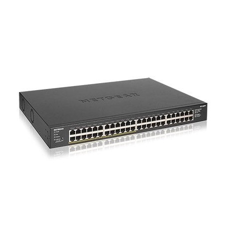 Netgear gs348pp switch 48 puertos gigabit ethernet (10/100/1000) negro energía sobre ethernet (poe)