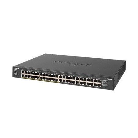 Netgear gs348pp switch 48 puertos gigabit ethernet (10/100/1000) negro energía sobre ethernet (poe)