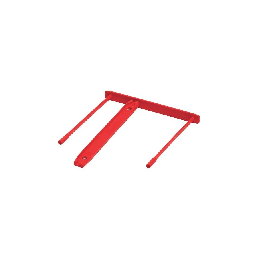 Fellowes 100 fasteners de plástico clip rojo (80mm)