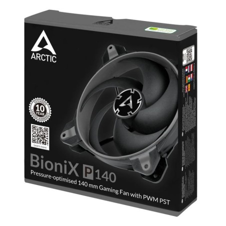 Caja ventilador bionix p140 gris arctic  arctic ventilador caja bionix p140 gris pwm 140mm (acfan00159a)