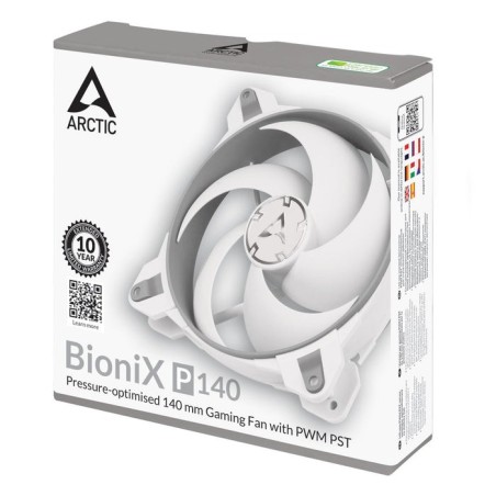 Caja ventilador bionix p140 gris/blanco arctic  arctic ventilador caja bionix p140 gris/blanco pwm 140mm (acfan00160a)