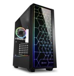 Caja gaming sharkoon lit 100 atx 2xusb3.0 rgb sin fuente negro