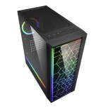 Caja gaming sharkoon lit 100 atx 2xusb3.0 rgb sin fuente negro
