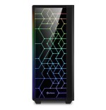 Caja gaming sharkoon lit 100 atx 2xusb3.0 rgb sin fuente negro