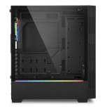 Caja gaming sharkoon lit 100 atx 2xusb3.0 rgb sin fuente negro