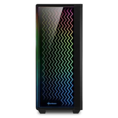 Caja gaming sharkoon lit 200 atx 2xusb3.0 rgb sin fuente negro
