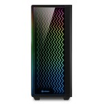 Caja gaming sharkoon lit 200 atx 2xusb3.0 rgb sin fuente negro