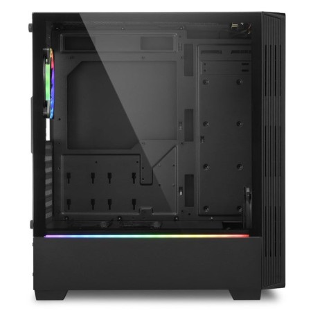 Caja gaming sharkoon lit 200 atx 2xusb3.0 rgb sin fuente negro
