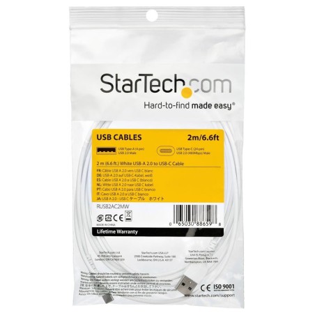 2m durable usb 2.0 to usb c    cabl cable white aramid fiber