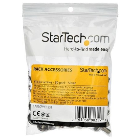Startech tornillos 12-24 50 pack - nickel-plated