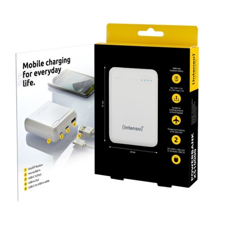 Intenso 7313530  powerbank 10.000 mah blanco slim