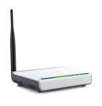 Router modem adsl2+ inalambrico tenda w150d 802.11b/g/n 150mbps 1 antena 5dbi 1xrj11 4xrj45 10/100