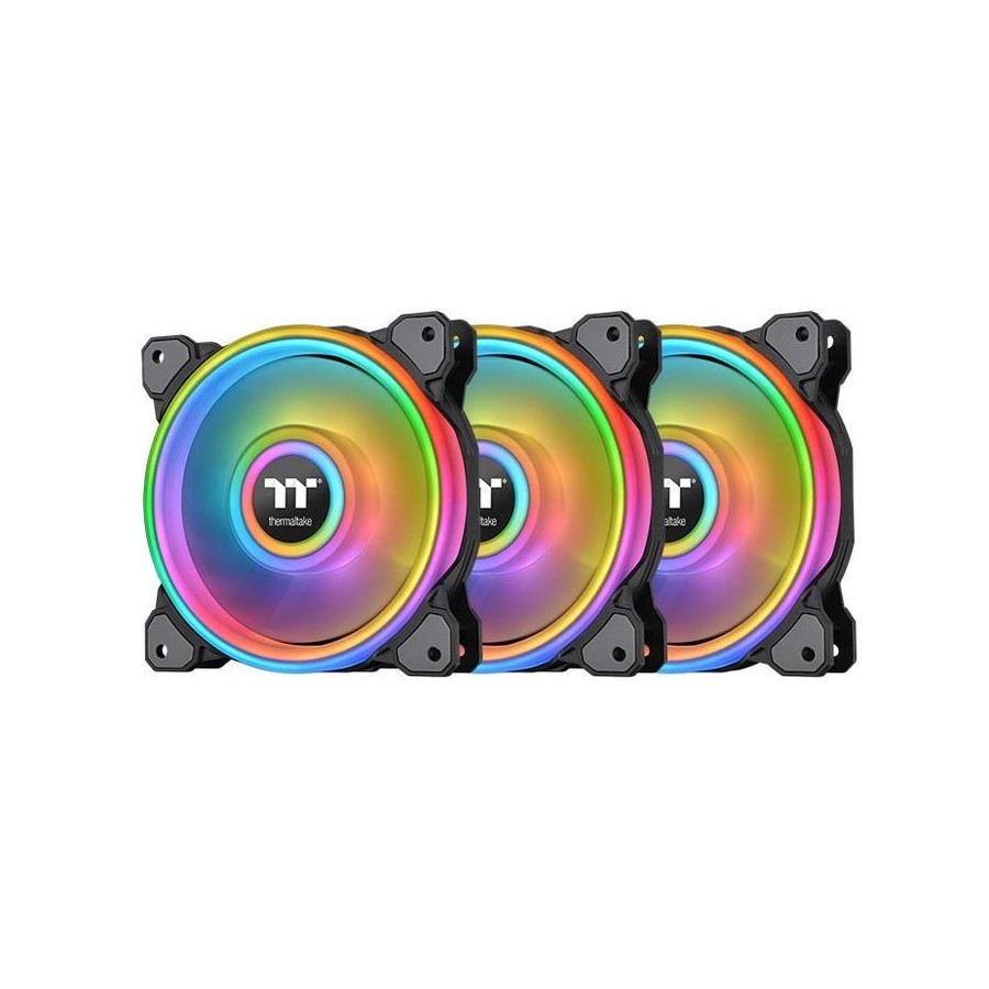 Thermaltake riing quad 12 rgb radiator pack 3 ventiladores edición premium negro