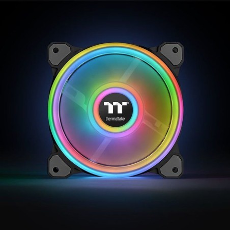 Thermaltake riing quad 12 rgb radiator pack 3 ventiladores edición premium negro