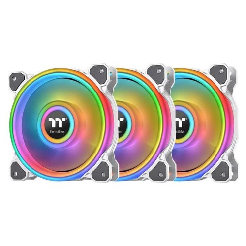 Thermaltake riing quad 12 rgb radiator pack 3 ventiladores edición premium blanco