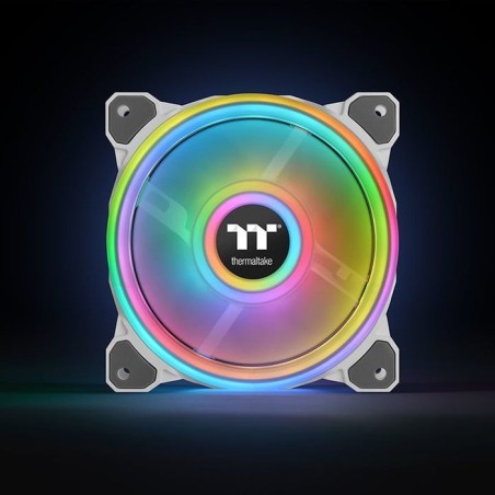 Thermaltake riing quad 12 rgb radiator pack 3 ventiladores edición premium blanco