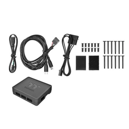 Thermaltake riing quad 12 rgb radiator pack 3 ventiladores edición premium blanco