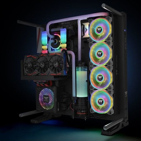 Thermaltake riing quad 12 rgb radiator pack 3 ventiladores edición premium blanco