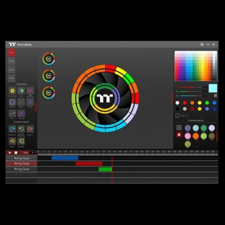 Thermaltake riing quad 12 rgb radiator pack 3 ventiladores edición premium blanco