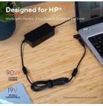 Cargador de portátil trust maxo para hp 90w automático 4 conectores voltaje 18-20v