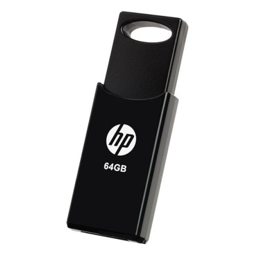 Pendrive hp 64gb usb 2.0 v212w negro tapa deslizante/plastico hpfd212b-64