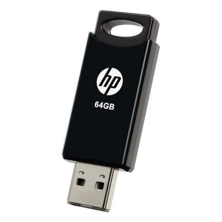 Pendrive hp 64gb usb 2.0 v212w negro tapa deslizante/plastico hpfd212b-64