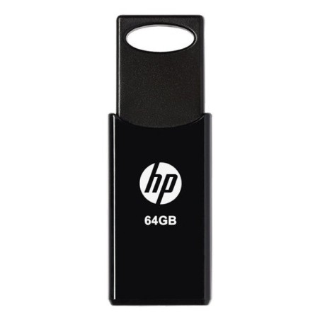 Pendrive hp 64gb usb 2.0 v212w negro tapa deslizante/plastico hpfd212b-64