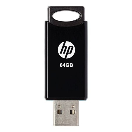 Pendrive hp 64gb usb 2.0 v212w negro tapa deslizante/plastico hpfd212b-64