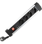 Rev power strip 4-fold + ks usb supraline switch black