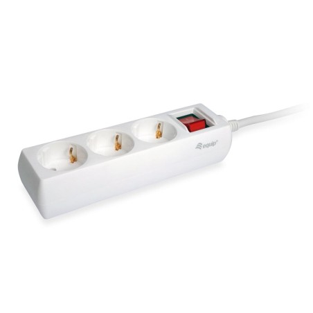 Equip regleta con 3 tomas cable de red de 1.5 metros y boton de apagado encendido