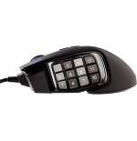 Raton corsair usb gaming scimitar elite rgb optico 16k dpi moba mmo negro