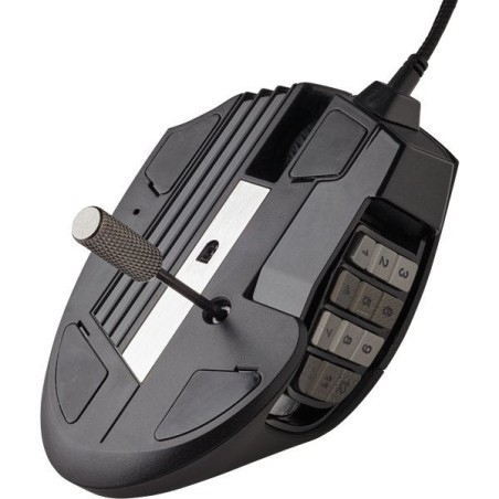 Raton corsair usb gaming scimitar elite rgb optico 16k dpi moba mmo negro