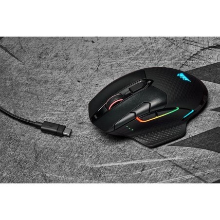 Raton corsair inalambrico gaming dark core rgb pro usb bt negro